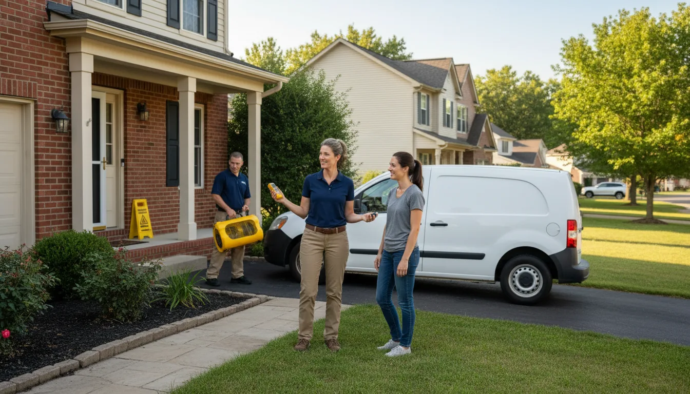 Residential water damage restoration in Utica, MS